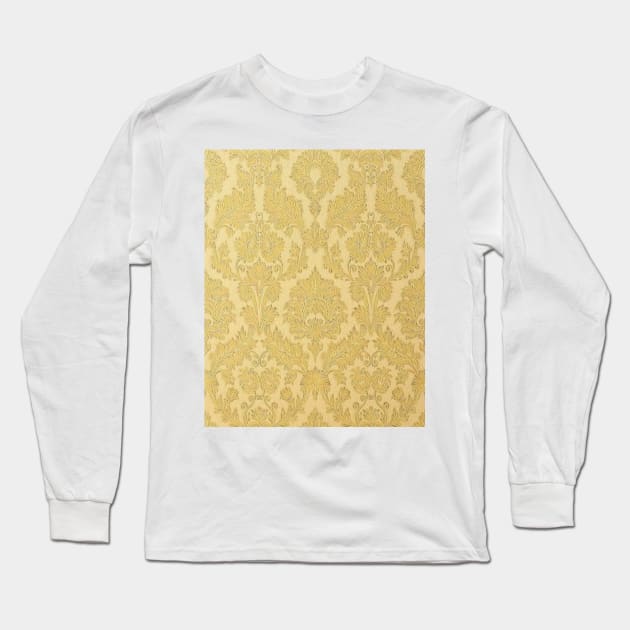 Golden baroque pattern Long Sleeve T-Shirt by ghjura